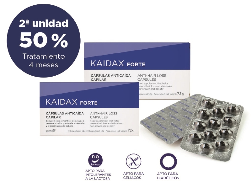 PACK DÚO KAIDAX FORTE 60 CAPS 2ª UD 50%